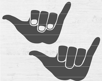 SHAKA Hang Loose Hand sign Digital File Instant Download wall art Vinyl Car Decal screenprint Tshirt Printable Svg png eps dxf jpeg pdf