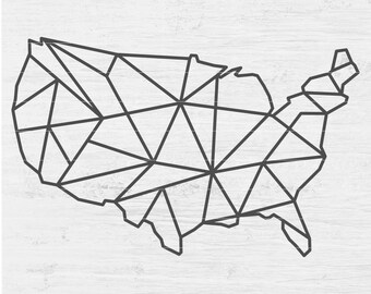 GEOMETRIC UNITED STATES Geo Shapes Kids Nursery tshirt decal wall art printable stationary Digital Instant Download Svg png dxf eps pdf