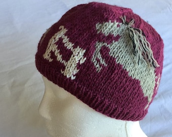 Three Horses Hat - Trot, Jump, Run Knitting Pattern (Hat also available in my Etsy store)