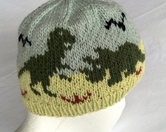 Dinosaurs Hat Knitting Pattern Original Design