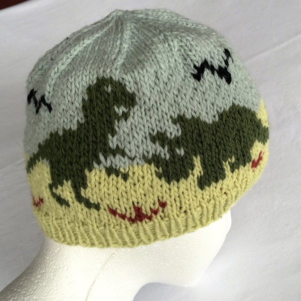 Dinosaurs Hat Knitting Pattern Original Design
