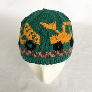 Boys Front End Loader & Dump Trucks Hat Knitting Pattern Hat also available in my Etsy store image 3