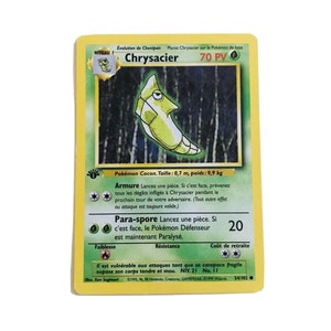 Carta Pokémon, Nintendo Gamefreak, Carta Francesa, Pokémon Vintage, Chrysacier, Criaturas, Pokémon de los 90