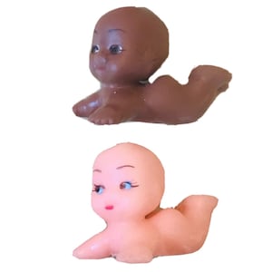 Miniature Baby Doll, Kewpie Dolls, Black Baby Doll, Dollhouse, Baby Shower Decorations , Cake Decorations, 2 Inch