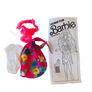 vintage Island Fun Barbie Original Outfit # 4061 + Brochure 4 pièces ensemble de maillot de bain