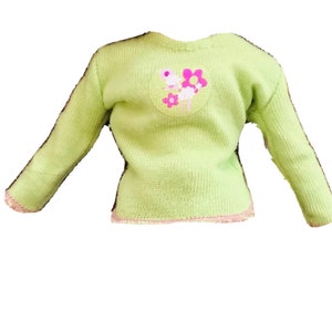 Barbie Kennel Care, Tee Shirt, 2001, Vintage Barbie, Vintage Mattel, Doll Clothes, Green, Barbie Clothing, Blythe Clothing