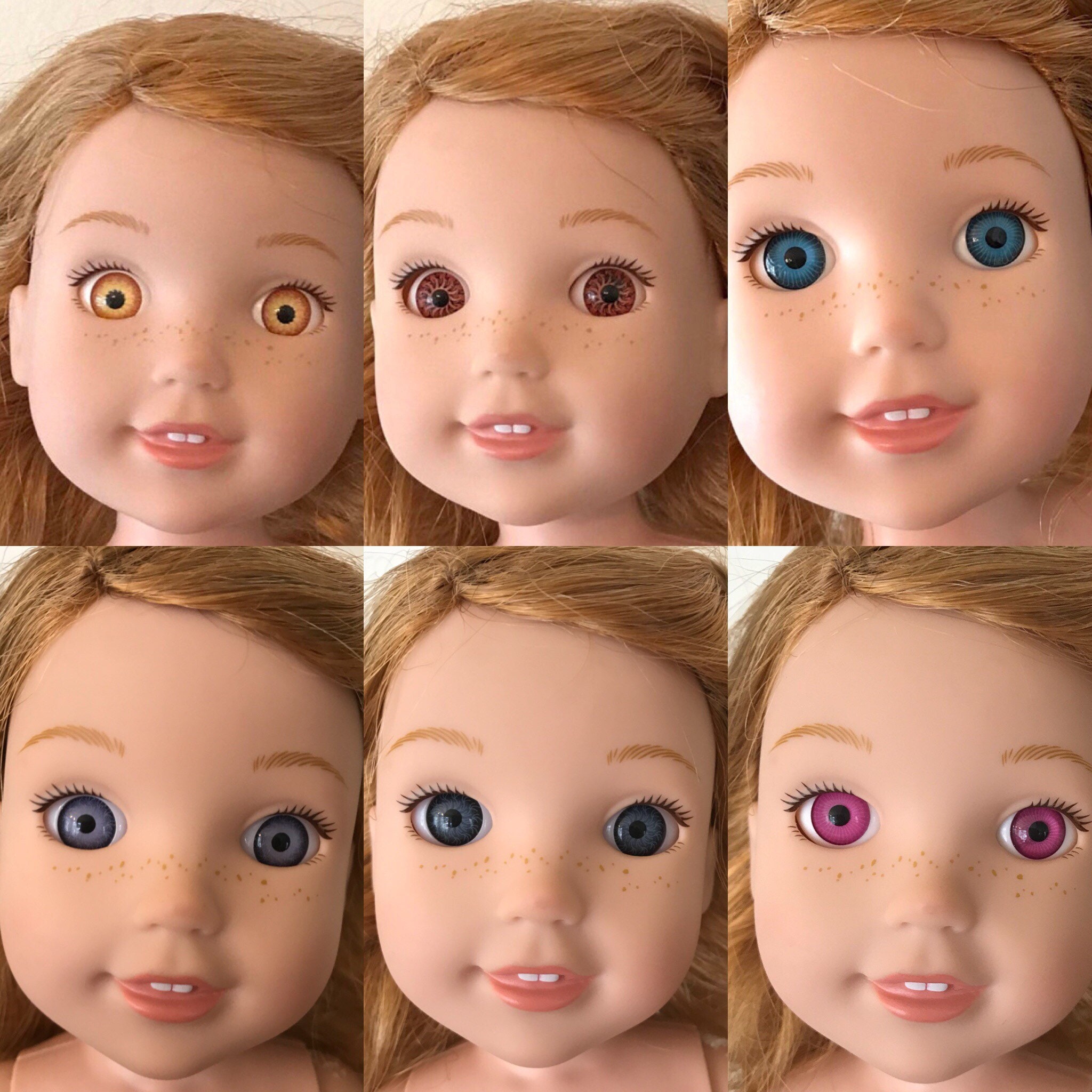 Doll Eyes, Stationary Eyes, Fixed Eyes, Wellie Wishers, American Girl Dolls,  Eye Swap, Flat Eyes, Doll Repair, OOAK, Custom Doll, Reborn 