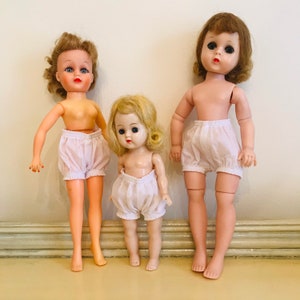Doll Panties, Doll Bloomers, Doll Underwear, 8-12 inch dolls, White, Lissy, Ginny, Little Miss Revlon