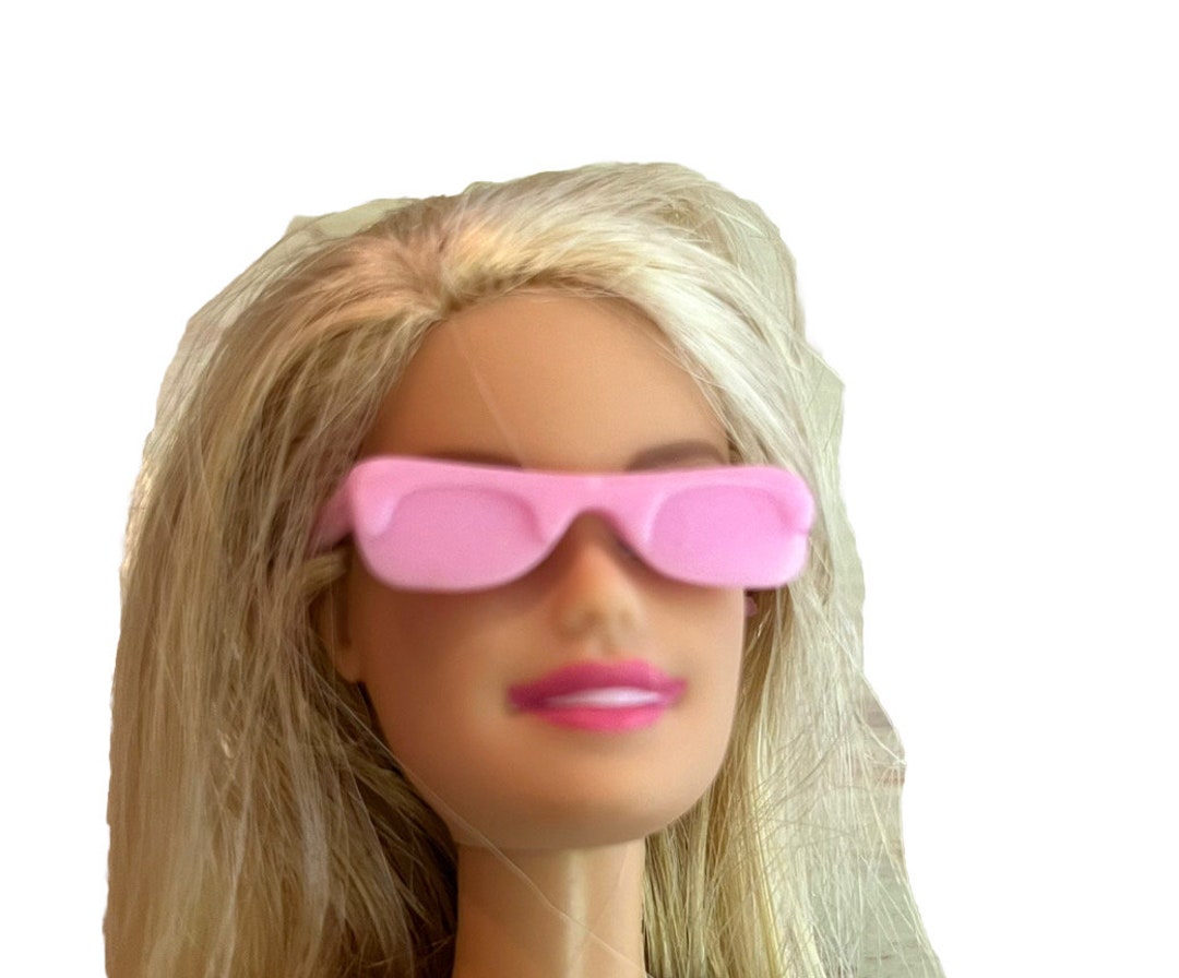 Fashion Doll Sunglasses Opaque Pink Cord Loops Fits Barbie