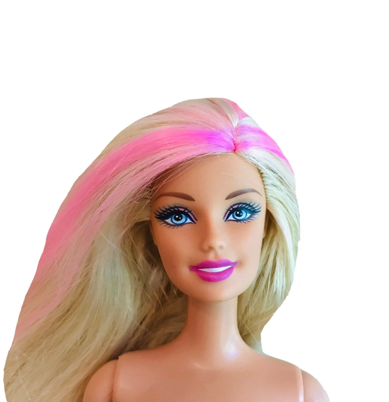 Barbie with pink streak in hair hotsell