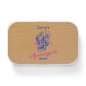 Personalized Apocalypse Snacks Box for On-the-Go Meals - Custom Bento Lunch Container, Eco-Friendly, School & Office Lunch Gift Idea