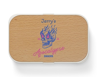 Personalized Apocalypse Snacks Box for On-the-Go Meals - Custom Bento Lunch Container, Eco-Friendly, School & Office Lunch Gift Idea