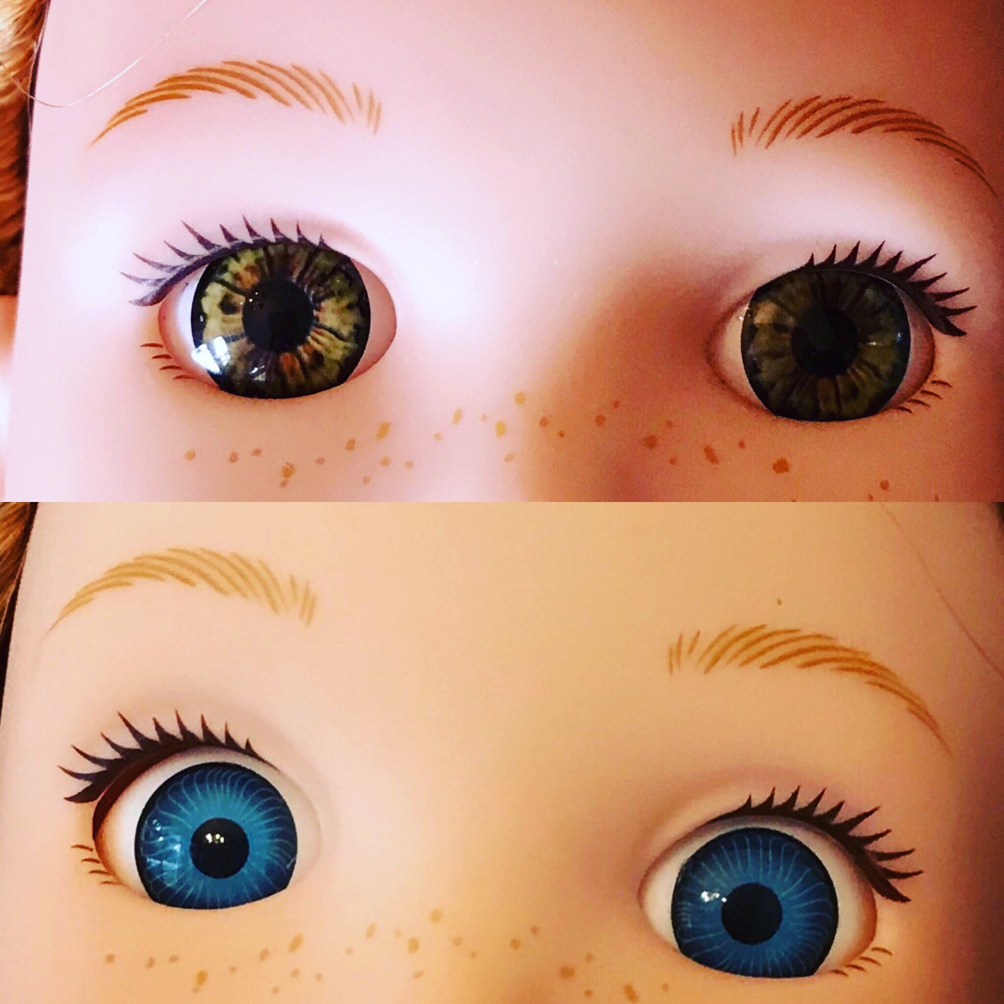 Doll Eyes Golden Brown Stationary Eyes Fixed Eyes Wellie Etsy