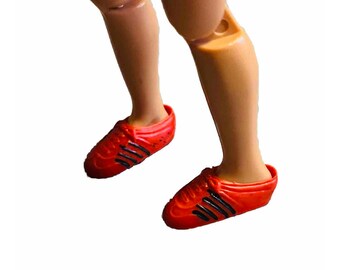 Barbie Stacie-pop tennisschoenen rood zwarte sneakers retro zeldzame schoenen past 8 inch