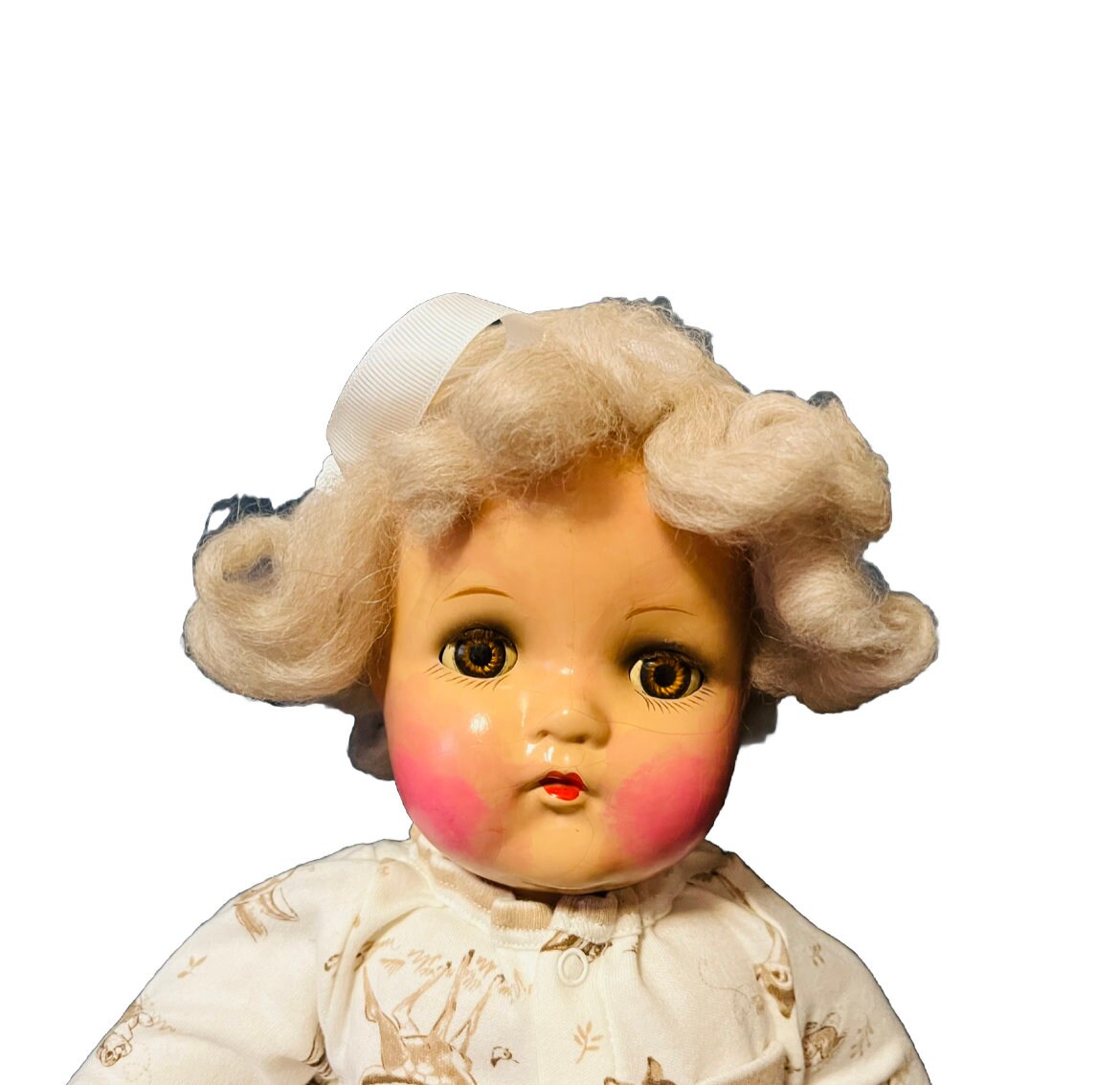 Vintage Madame Alexander 19 Baby Genius Composition Crying Doll
