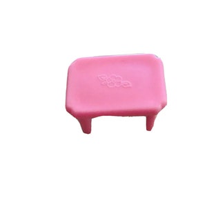 Vintage Mattel 1996 Barbie Kelly Step Stool Pink Floral Dollhouse Potty Training