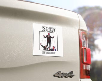 Car Magnet: Resist the Turd Reich Anti Musk Anti Trump Anti Hate Political Gift, Funny Quote, Protest Movement, Vehicle Accessory, Bumper