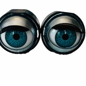 Doll Sleep Moving Eyes 27mm Dark Blue Golden Brown Aqua Blue Vinyl Replacement Part Repair Patti Playpal Medium Beige Eyelid