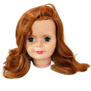 Doll Wig Long Red Side Part Size 18 Fits Patti Playpal & Similar Japan Fiber