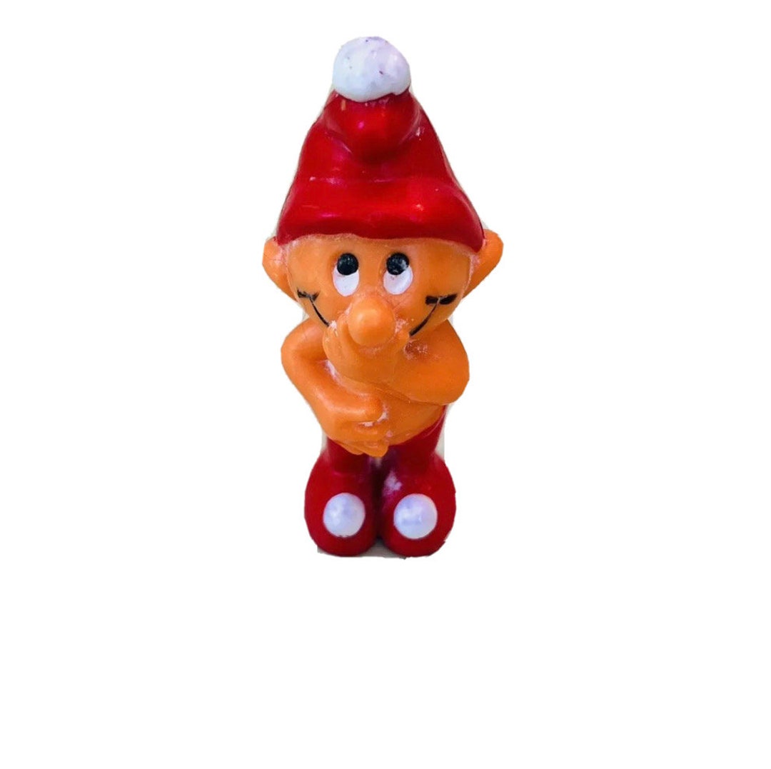 Rare Vintage the Gnome Family Chuckle Orange Smurf Friend PVC