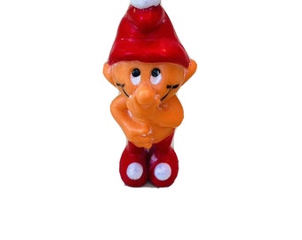 Rare Vintage The Gnome Family Chuckle Orange Smurf Friend PVC Figure EMPIRE 1978