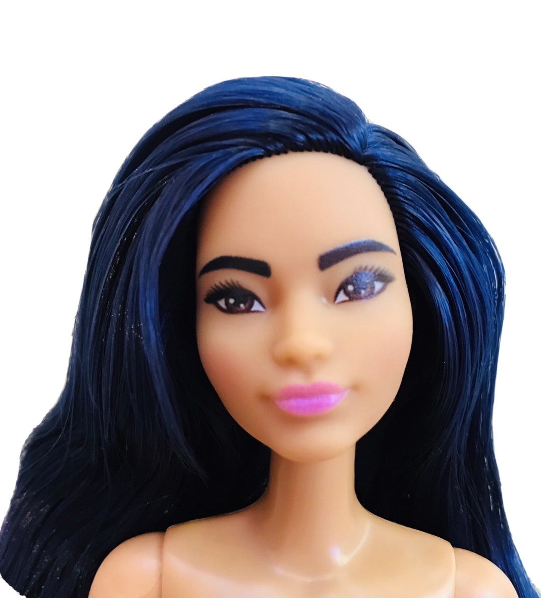 Beautiful Blue Haired Barbie Doll.