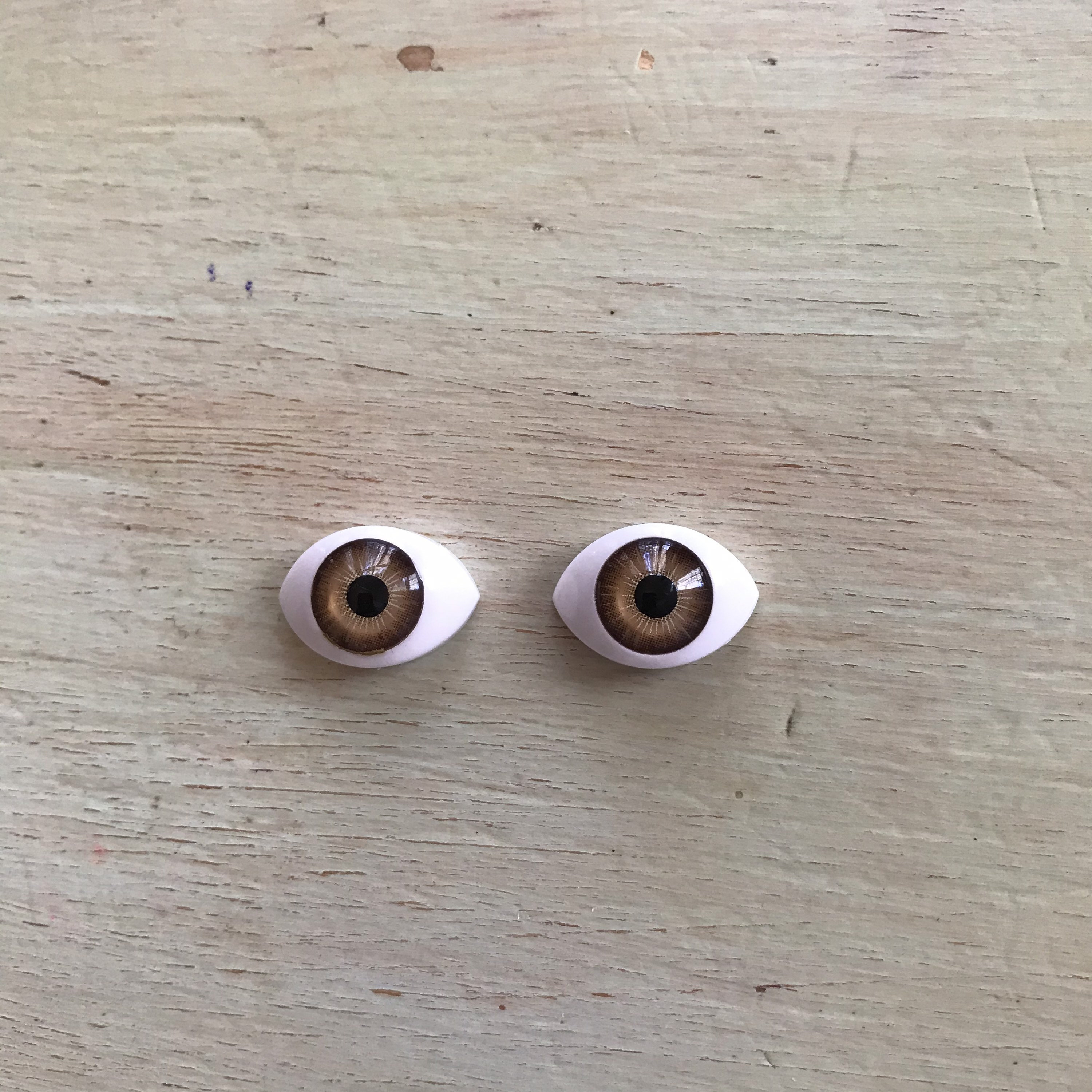 Doll Eyes Golden Brown Stationary Eyes Fixed Eyes Wellie Etsy