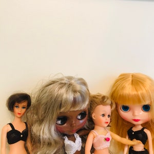 Doll Bra, Doll Lingerie, Doll Underwear, 10-12 inch dolls, Barbie, Cissette, Blythe, Little Miss Revlon, USA MADE, Lace, Handmade