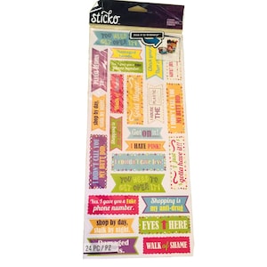 Adesivi, frasi impertinenti per adolescenti, planner, scrapbooking, biglietti di auguri, lavoretti di carta, sticko