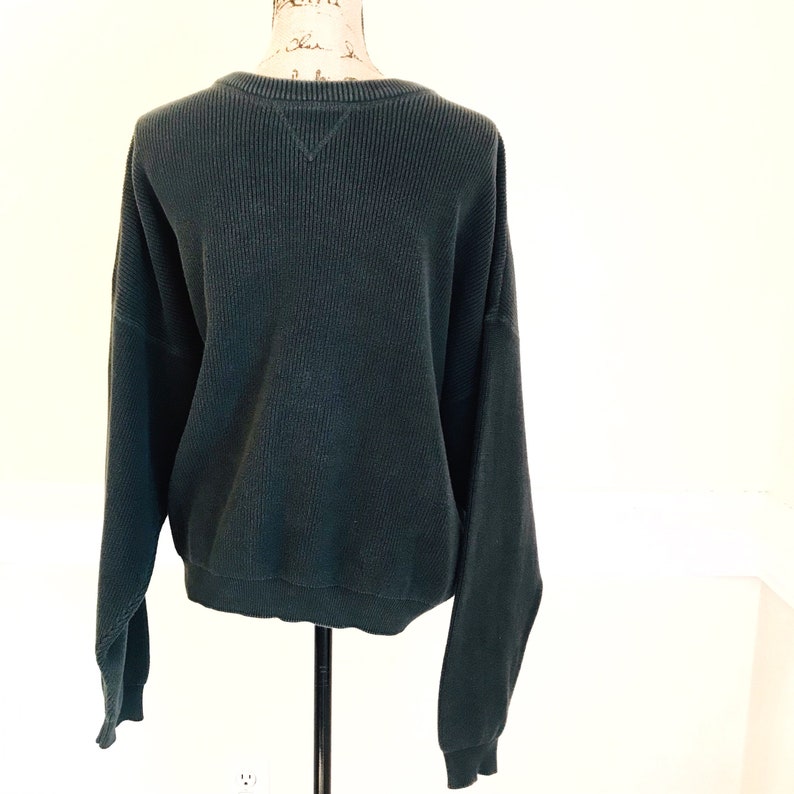 90s Fashion Eddie Bauer Vintage Fashion Mens Fashion Crewneck 90s Style XL Cotton Sweater Sweater Hunter Green
