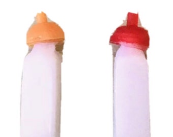 Miniature Baby Bottle, Dollhouse, Diorama, Baby Shower, Cake, Decorations, 1 inch, Retro