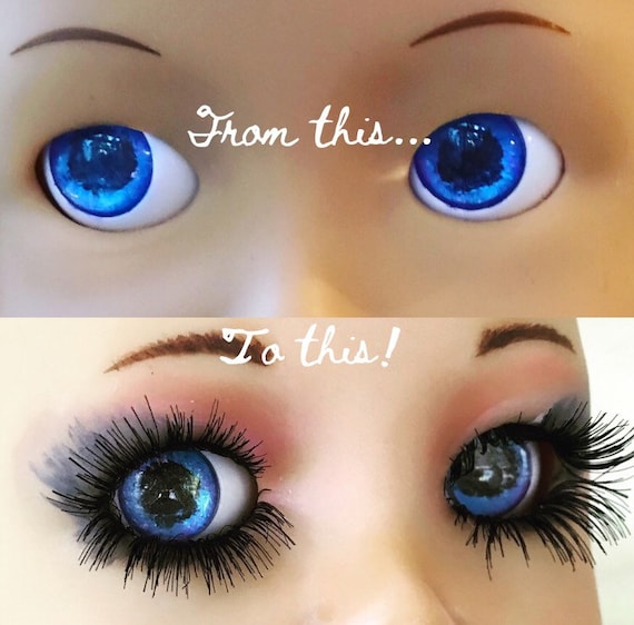 Doll Eyelashes, Tutorial, Doll Making, Doll Repair, Replace, Fix