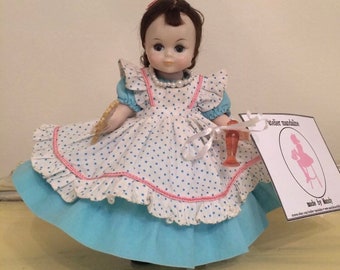 Vintage Doll, Little Lady, Madame Alexander, Rare Doll, 8 inch Doll, Walker Doll, Tagged Dress, 1960, Original Dress, Restored Doll, 1960s D