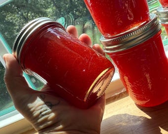 Strawberry Jelly: Small Batch Homemade, 8oz or 16oz