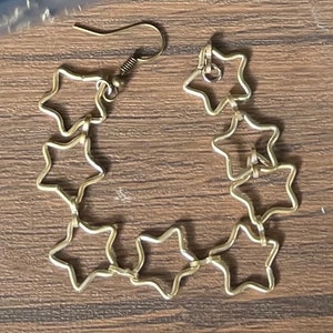 Nose To Ear Chain Earring Silver Stars Nose Chain Earring #1