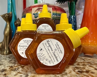 Mariposa Sunshine: Pure Texas Honey, Raw Unfiltered Unheated Untreated Pesticide-Free Wildflower Honey