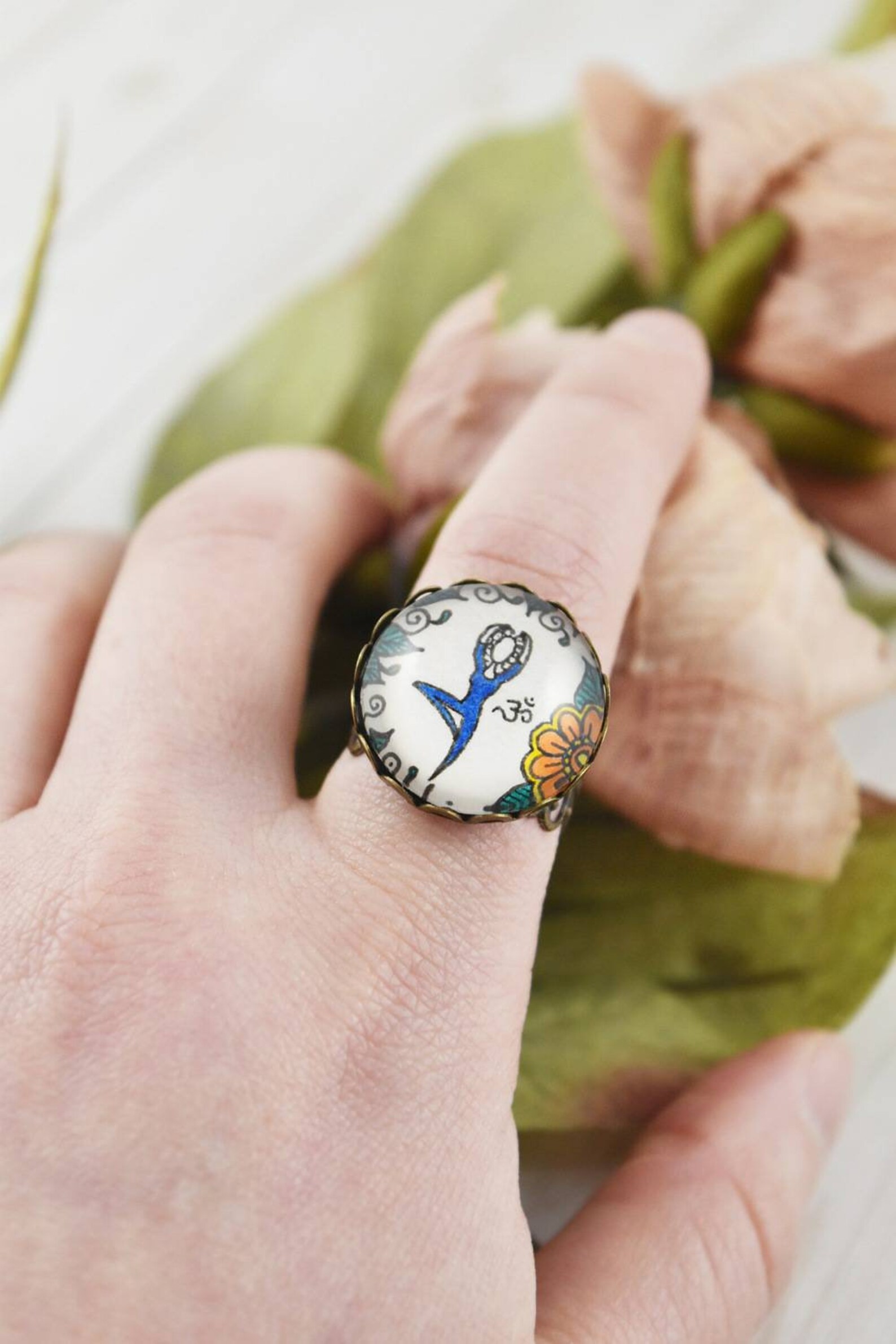 Yoga Ring Yoga Pose Jewelry Yoga Inspired Jewelry Yoga Girl Etsy