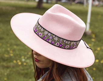 Diadema de sombrero con inserciones de cuero estilo boho, accesorios de campo, accesorios de sombrero, estilo boho, estilo campestre