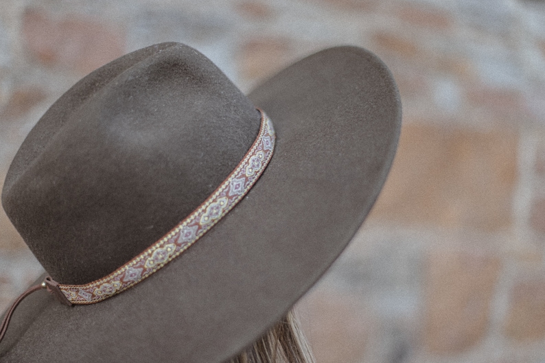 Cowboy hat band, bohemian accessories, country accessories, hat accessories, bohemian style, hat, boho, hatband with pompom image 9