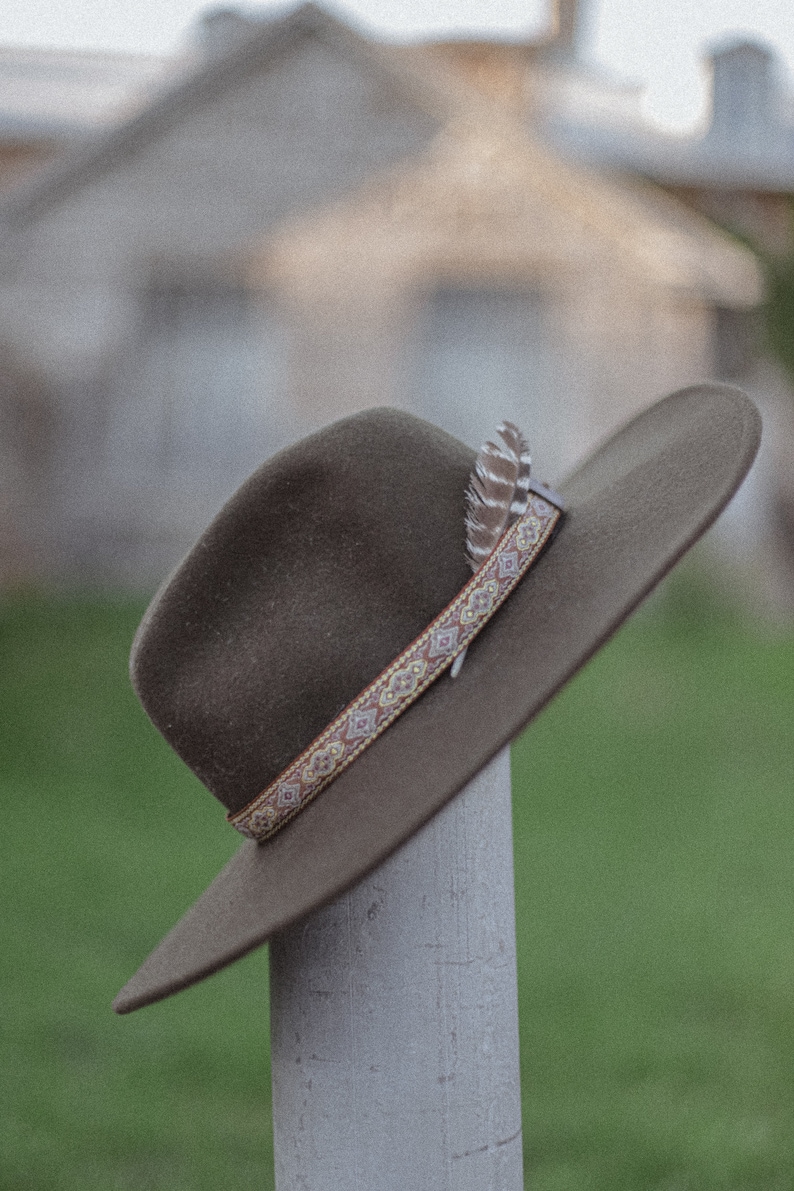 Cowboy hat band, bohemian accessories, country accessories, hat accessories, bohemian style, hat, boho, hatband with pompom image 8