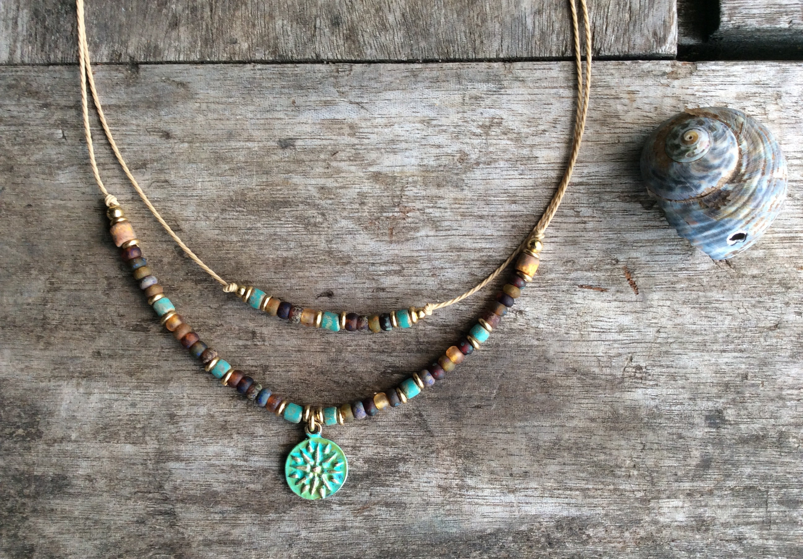 Boho necklace for womenBoho necklaceModern jewelleryCharm | Etsy
