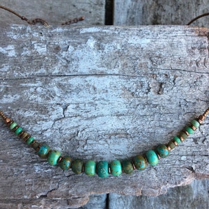 Bohoketting, aardmoederketting, korte bohoketting, turkoois, ketting, bohoketting, bohoketting voor vrouwen, hippieketting, cadeau.