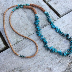 Womens boho necklace,Boho necklace,Natural turquoise necklace,Bohemian necklace,Womens long necklace,Turquoise necklace,Tribal necklace,Gift