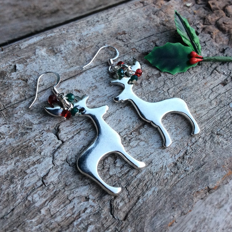 Reindeer, Santa Hat and Tree Earring Set