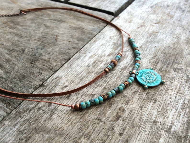 Boho necklace for women, Modern jewellery, Charm necklace, Bohemian necklace women, Tribal necklace, Boho jewelry for women image 6