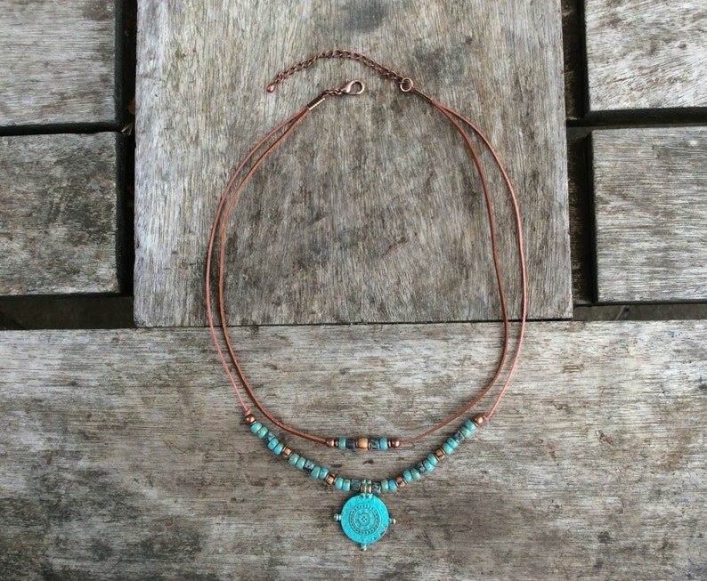 Boho necklace for women, Modern jewellery, Charm necklace, Bohemian necklace women, Tribal necklace, Boho jewelry for women image 4