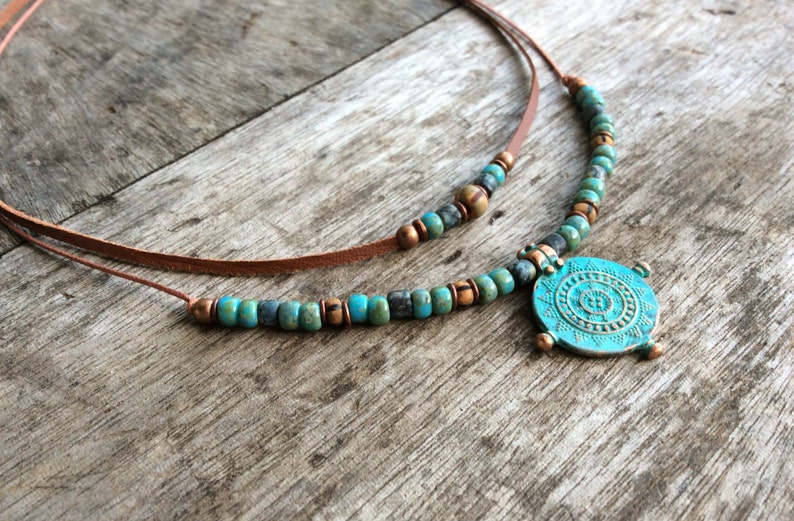 Boho necklace for women, Modern jewellery, Charm necklace, Bohemian necklace women, Tribal necklace, Boho jewelry for women image 5