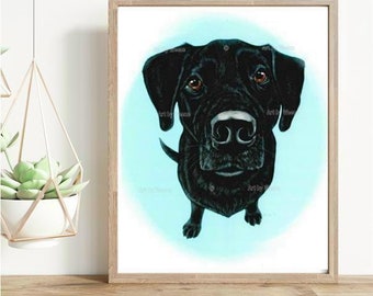 Black Lab Wall Art, Black Labrador Retriever, Black Labrador, Black Lab Print, Black Dog, Labrador Retriever, Labs, Free Shipping!