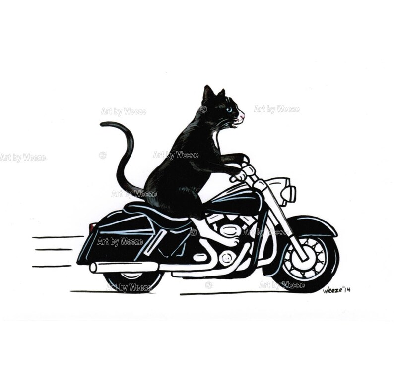 Motorcycle Your Pet Riding Motorcycle Caricature Custom Pet Portrait Pet Portrait Motorcycle Art Harley Davidson Pet Cartoon