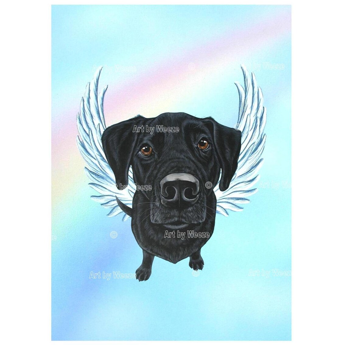 Black Lab Angel Black Labrador Retriever Black Lab Labrador Etsy